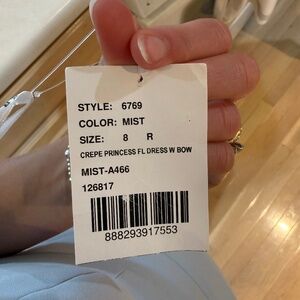 Bridesmaid dress color mist-a466 size 8 style 6769